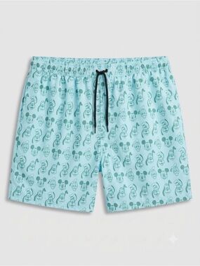 Official Disney Mickey Mouse Donald Duck Goofy Men’s Swim Trunks Size Medium